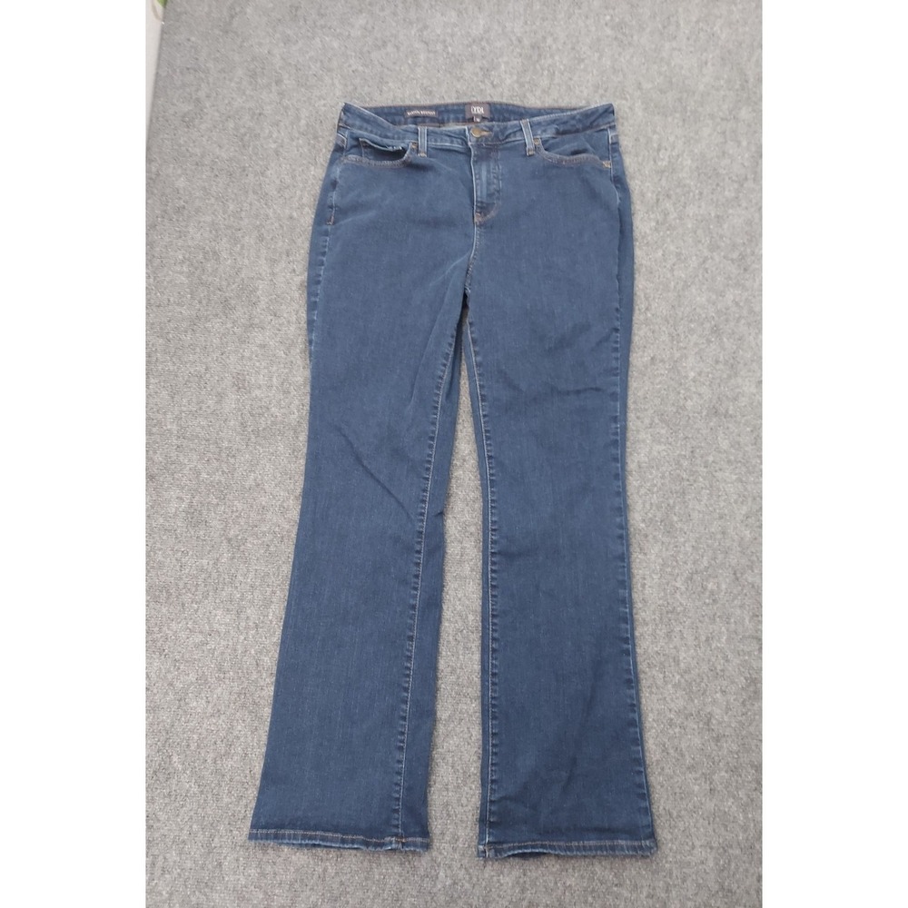 Nydj Not Your Daughters Jeans Womens 12 Barbara Bootcut Blue Stretch
